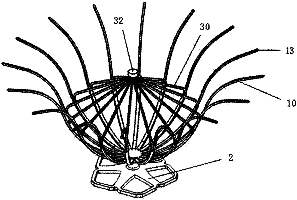 A left ventricular volume reduction device