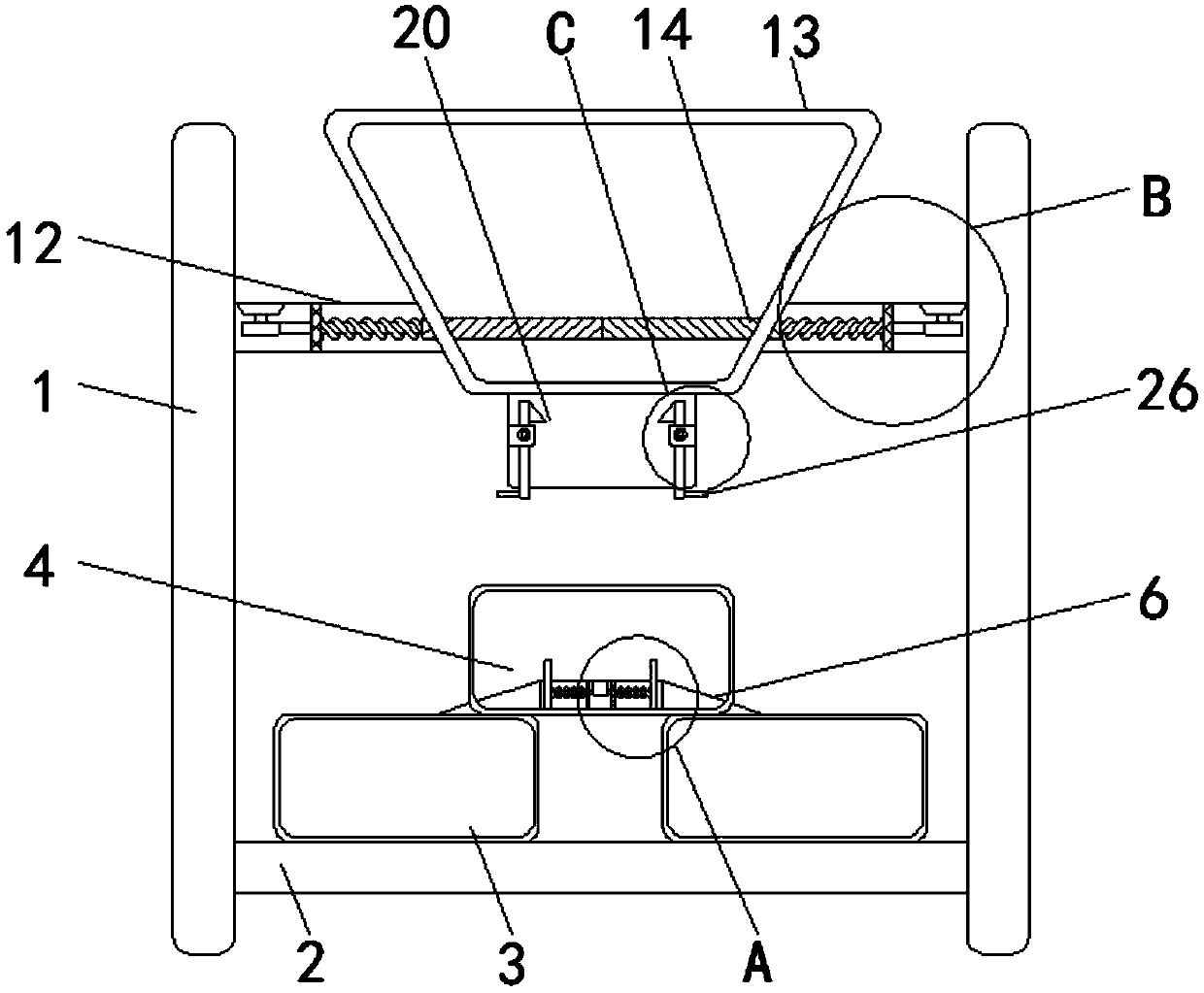 Dairy cow feeding device capable of realizing quantitative feeding