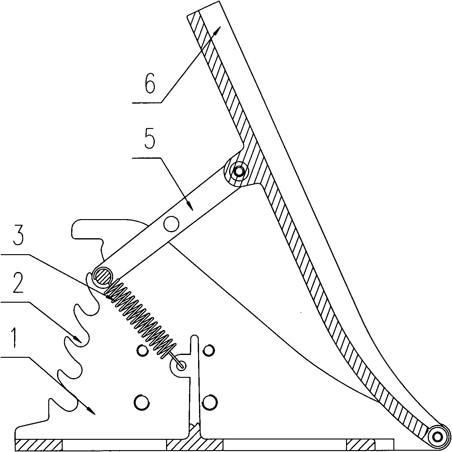 Angle adjusting device for foot plate of starting block