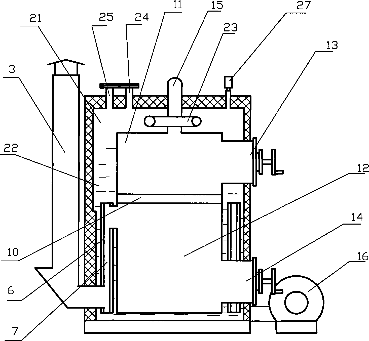 Coal-firing agricultural soil hot water sterilization machine