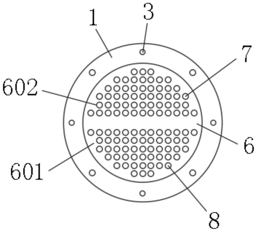 A shell and tube heat exchanger