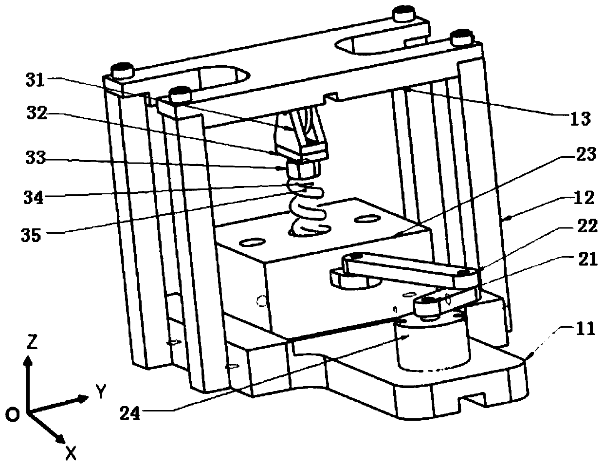 Ionic polymer metal complex base film surface directionally coarsening device