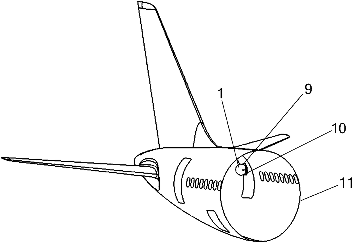 A portable directional explosion-proof device in the cabin of a civil aircraft