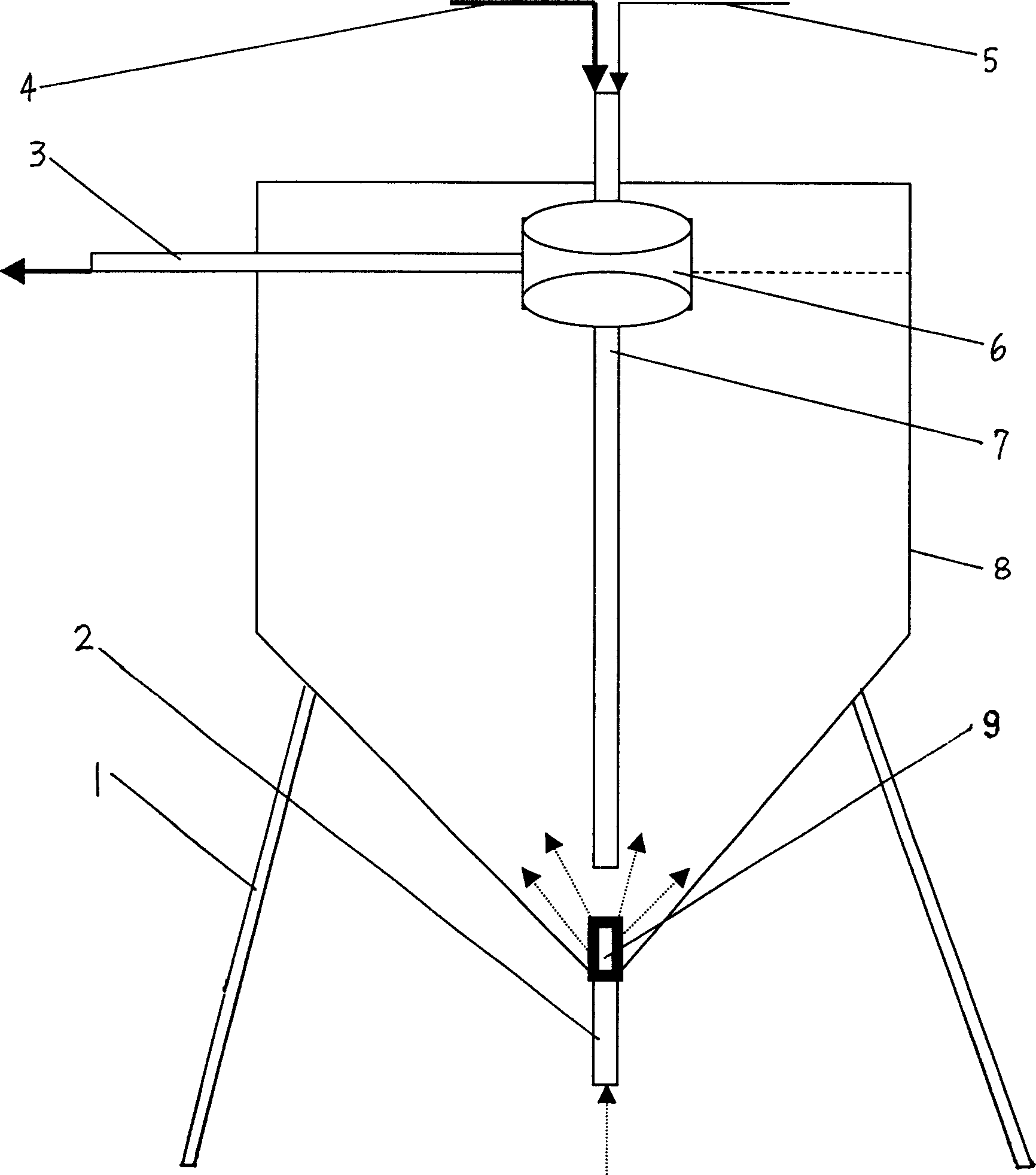 High density upflow shellfish larva cultivating device and method