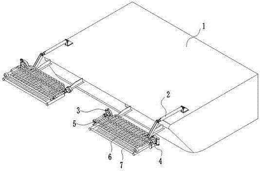 Debris raking device for water surface floating debris