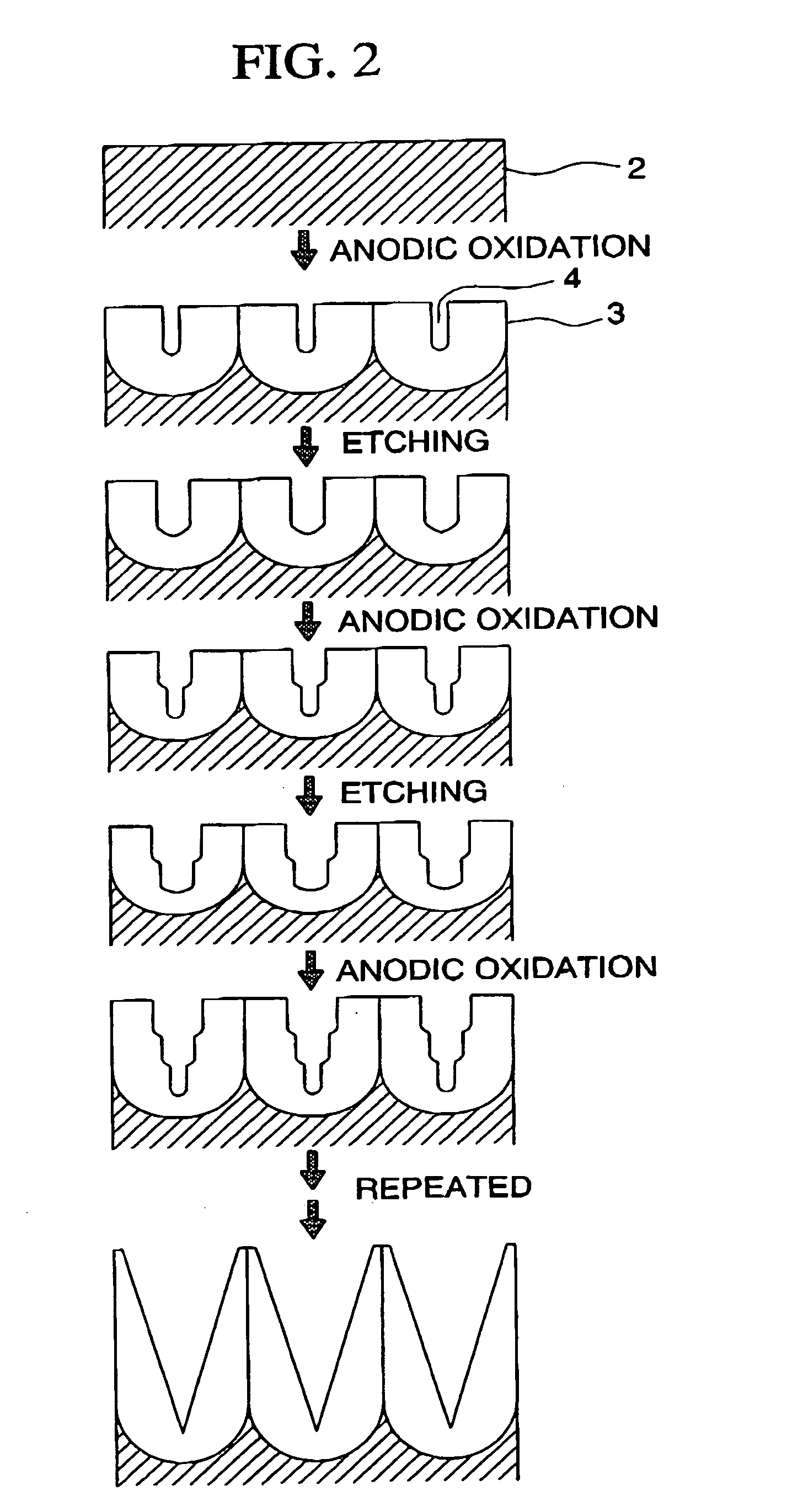 Anti-reflective film and production method thereof, and stamper for producing anti-reflective film and production method thereof