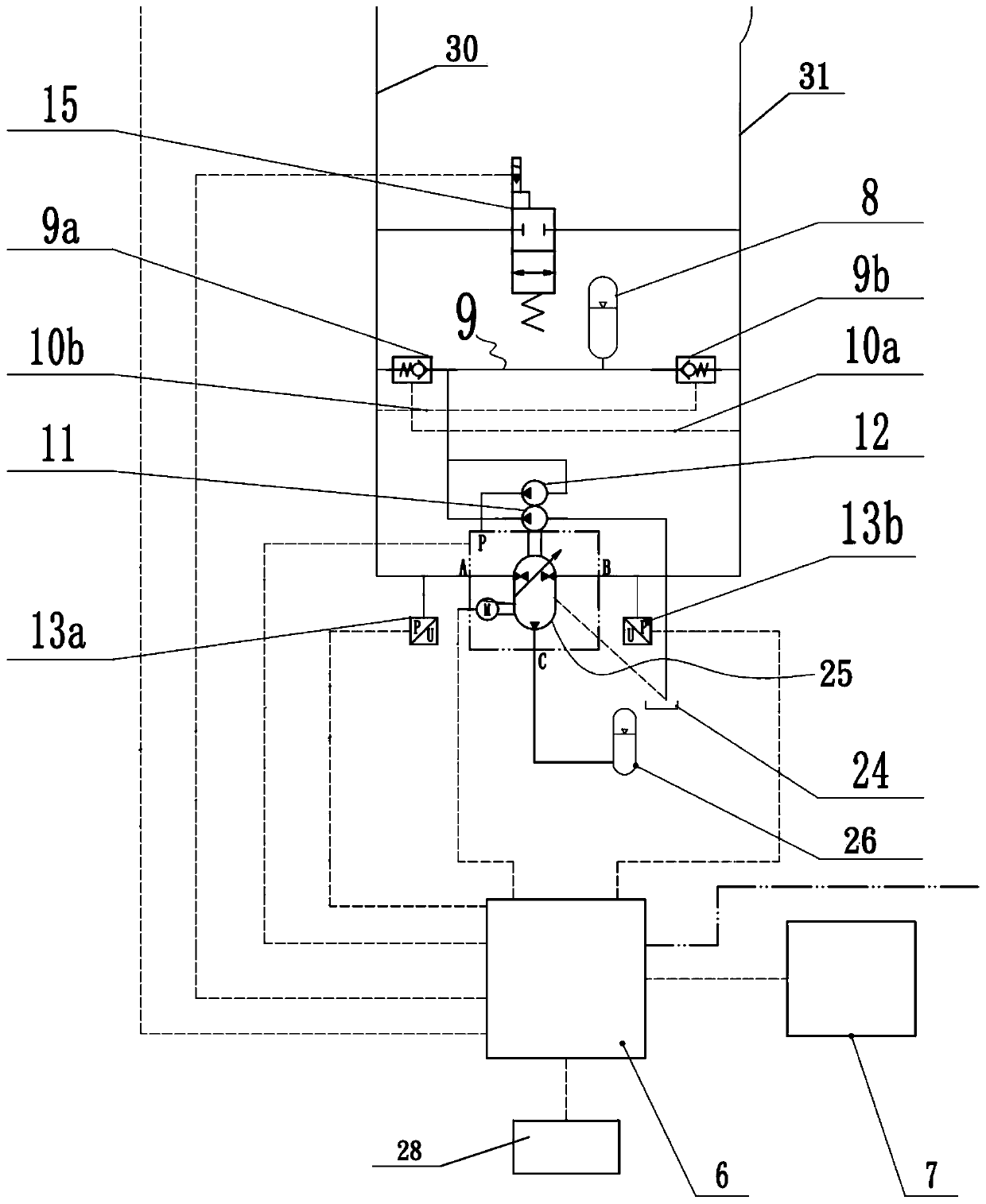 A pump-controlled semi-active heave compensation system and its working method