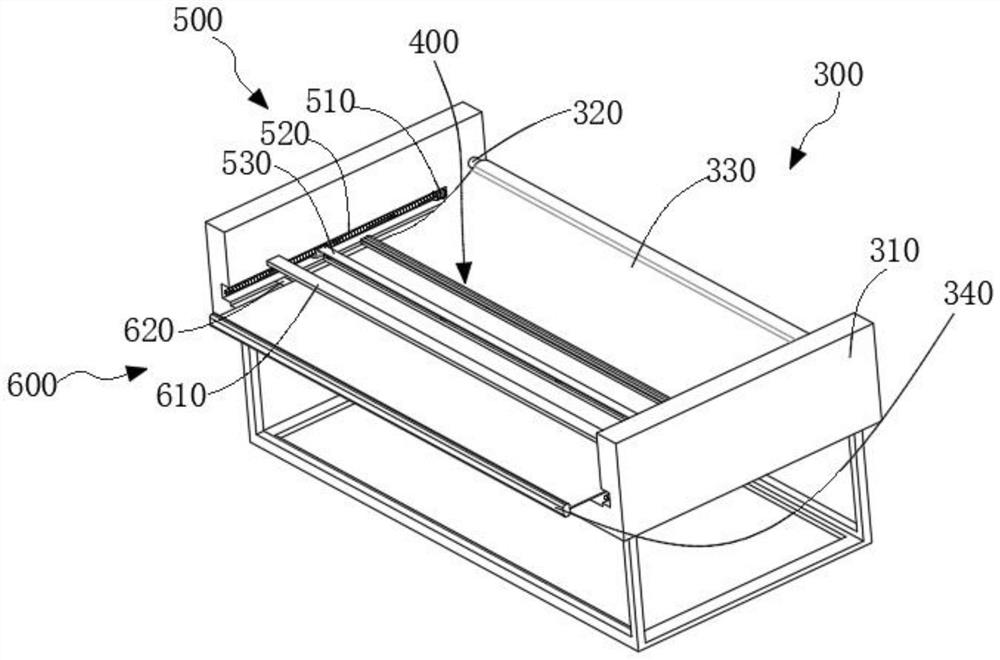 Folding shower curtain and pleating device thereof