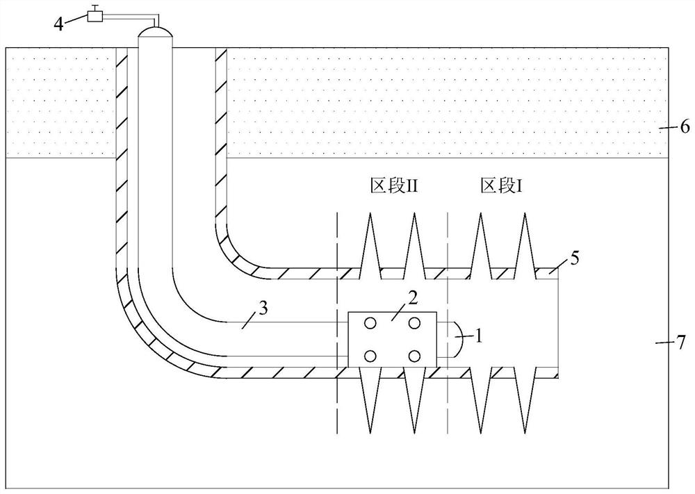 Unconventional natural gas well horizontal staged methane multi-stage pulse blasting fracturing enhanced extraction method