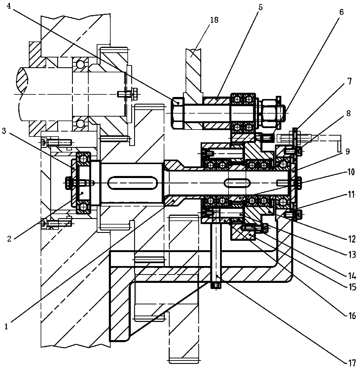 Ink supply system with planetary deceleration cam device