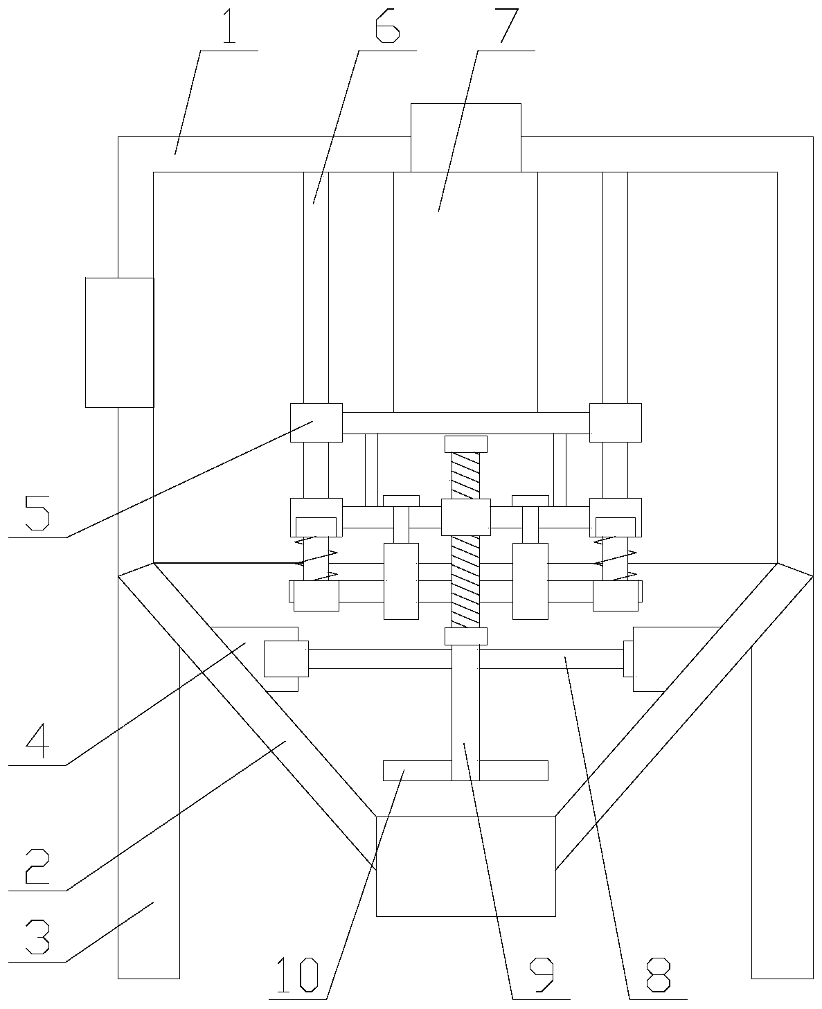 Efficient bag type dust collector with ash bucket anti-blocking function