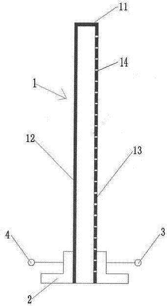 Bionic gas flow rate sensor of hair seam combination