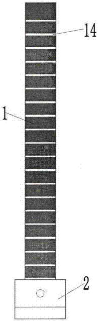 Bionic gas flow rate sensor of hair seam combination