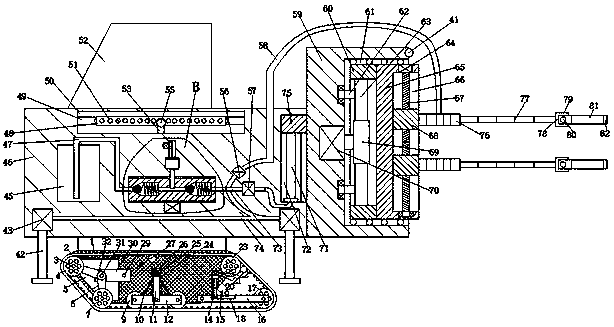 Power pole mounting device based on laser measuring instrument and used for electric power engineering