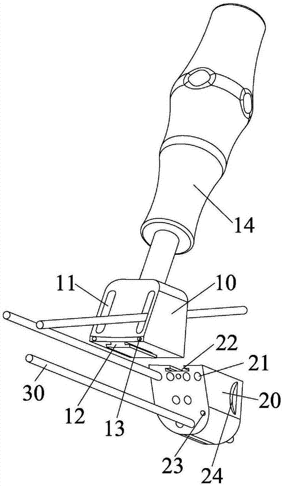 Femoral neck fracture hollow screw imbedding guide device