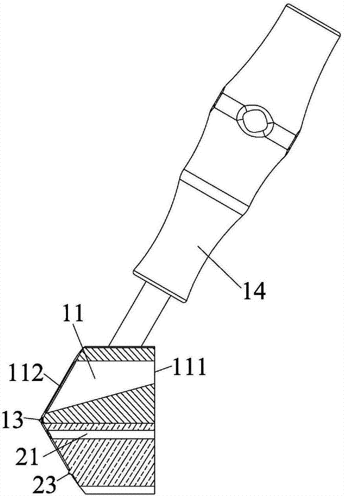 Femoral neck fracture hollow screw imbedding guide device