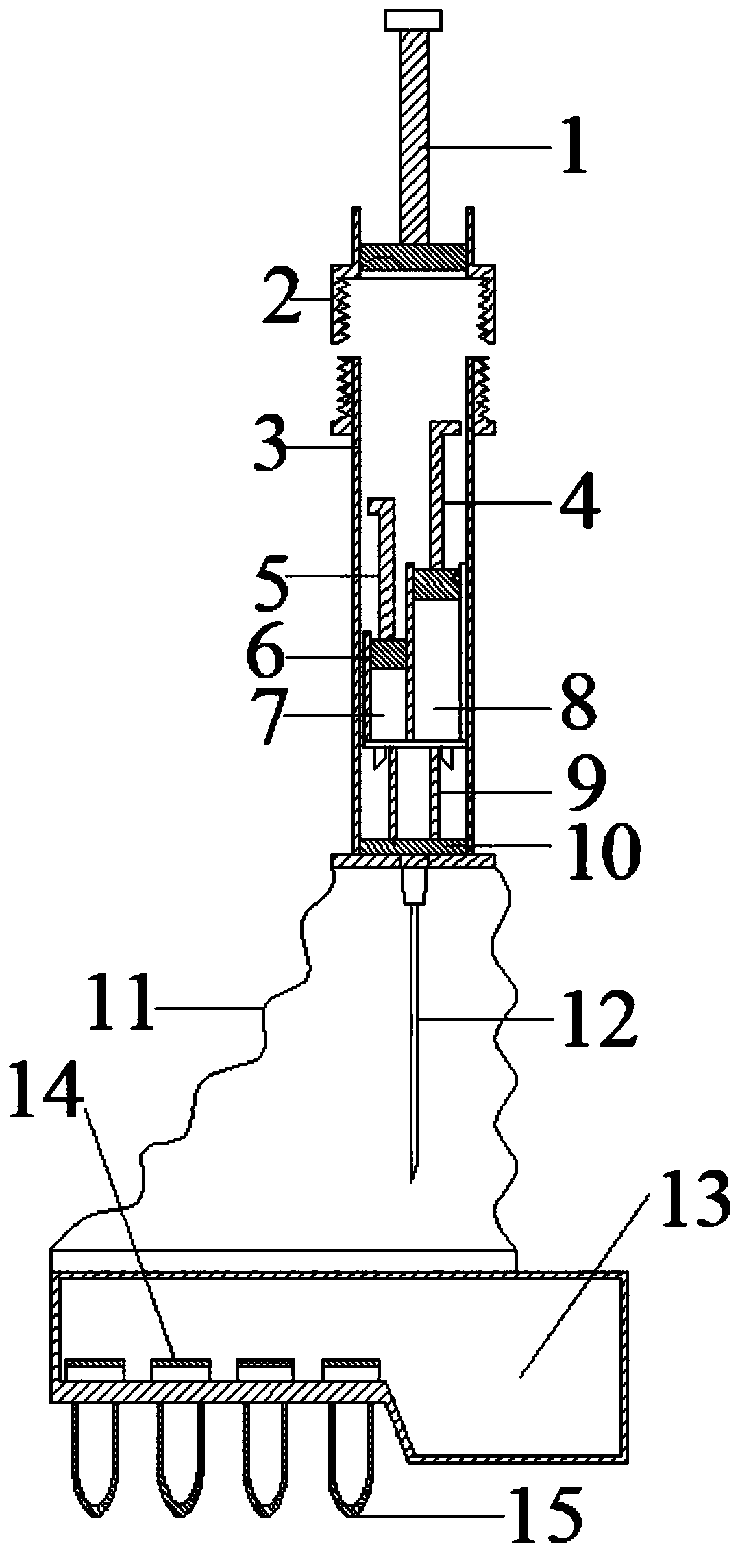 Totally-enclosed nucleic acid extraction and detection integrated kit