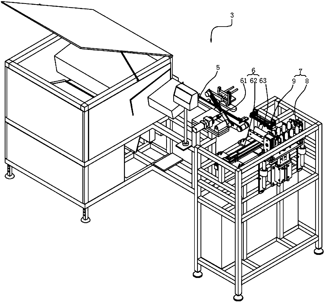 Stacking-pushing-type pipe body fully-automatic feeding device and method