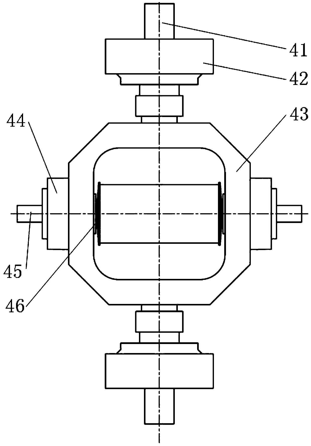 High-dynamic centrifuge overload simulation test device