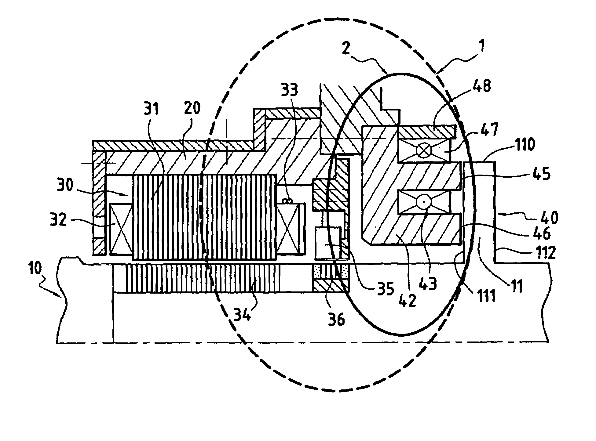 Device for magnetically suspending a rotor