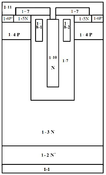 Voltage sampling structure based on SGT-MOSFET