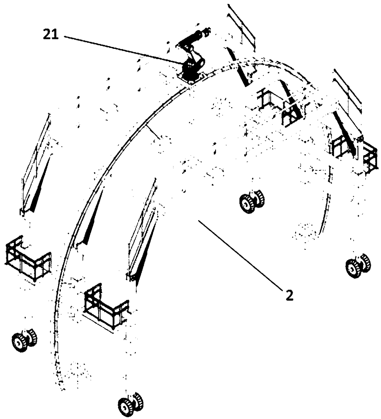 Operating diseased tunnel fabricated treatment construction method