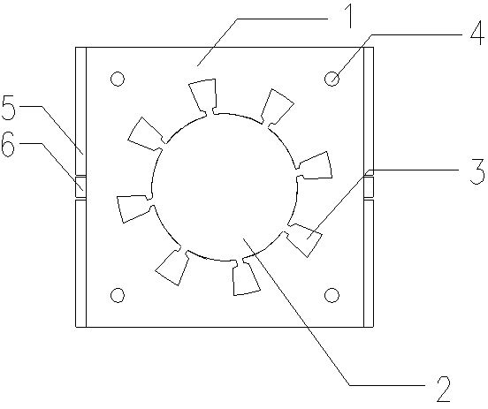 Easy-to-stack square motor stator