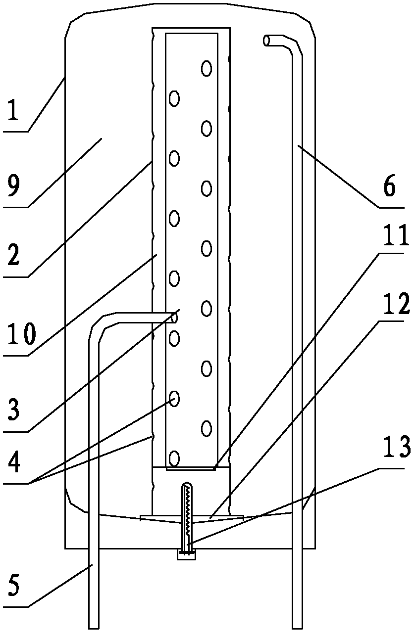 Layered quick-heating water storage tank for hot water system