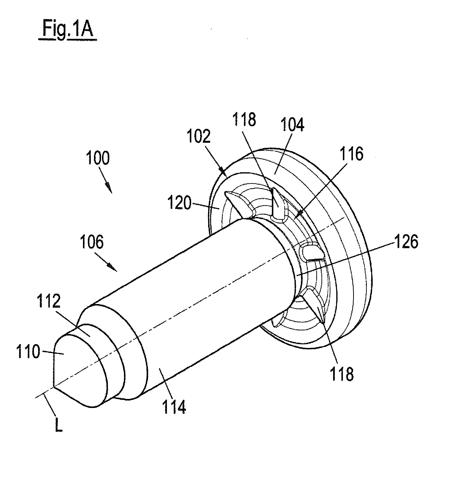 Bolt element and a method for the attachment of a bolt element to a component of a composite material