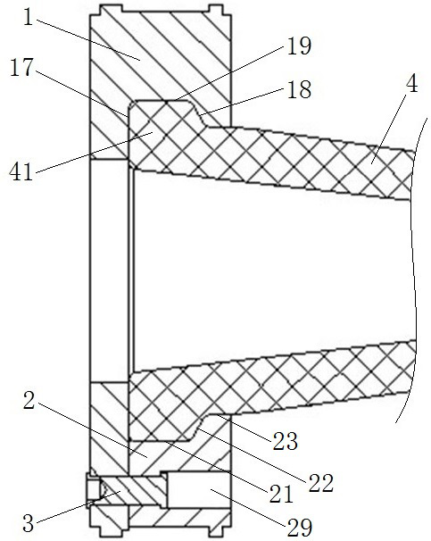 Nozzle connecting structure, arc extinguish chamber and circuit breaker