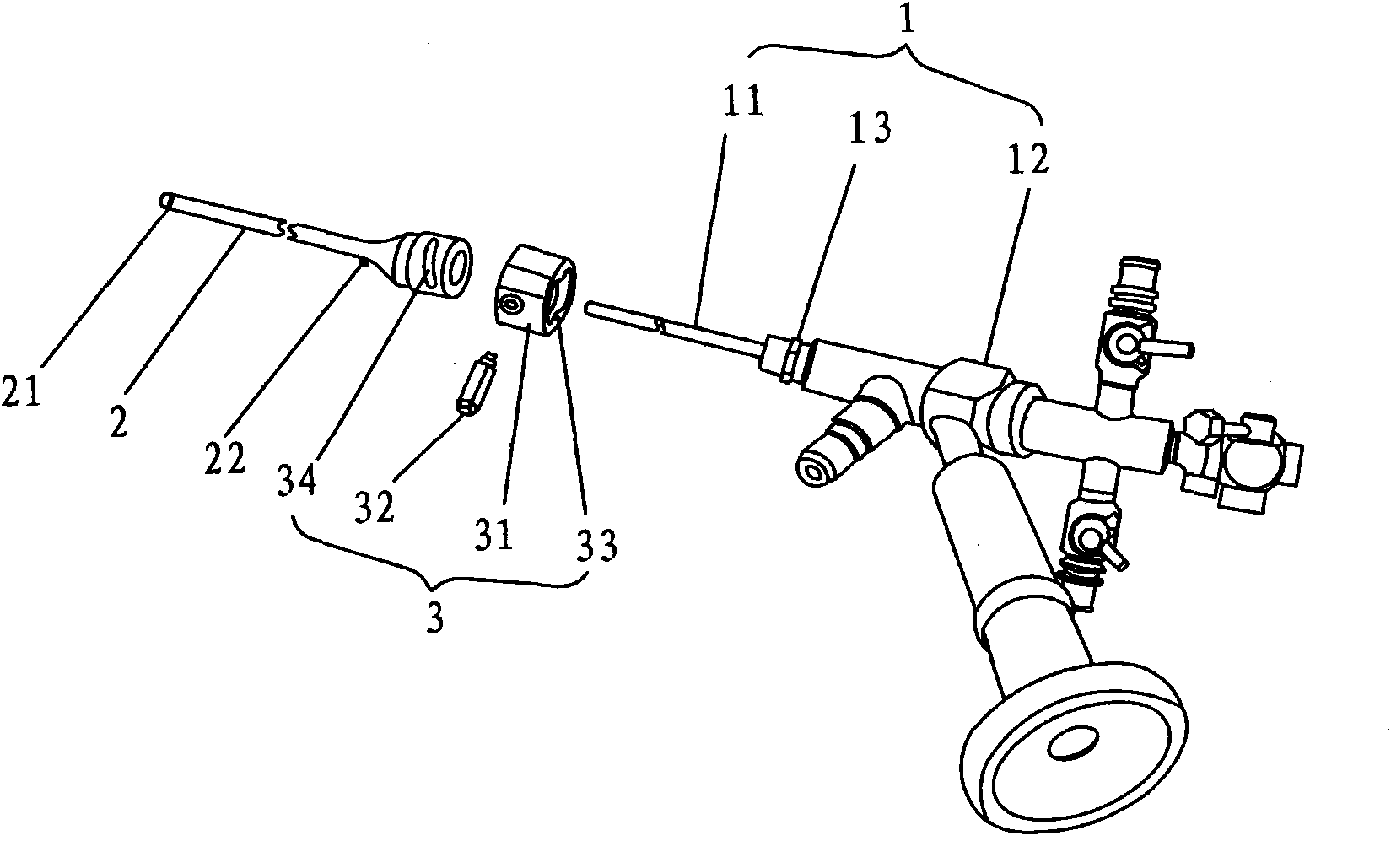 Combined rigid ureteroscope