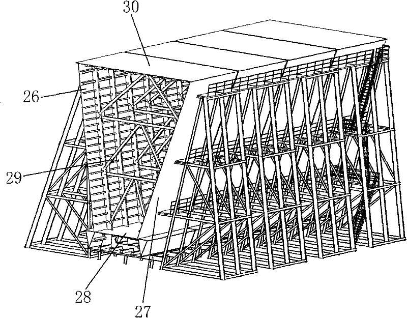 Main beam manufacturing molding bed of shipbuilding gantry crane