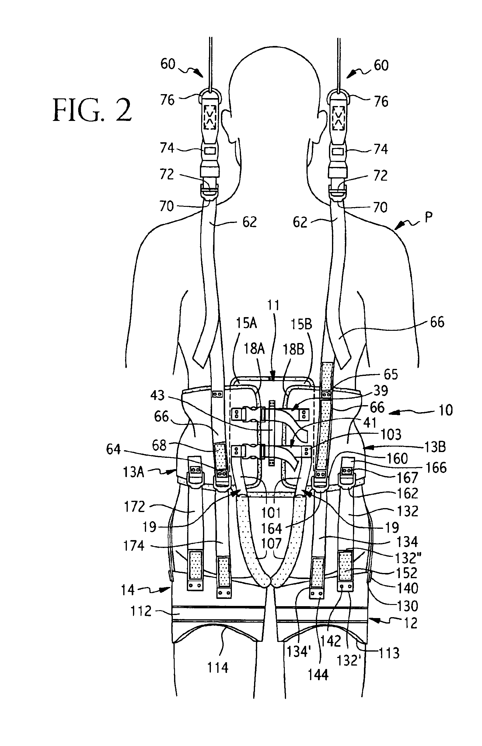 Body support harness