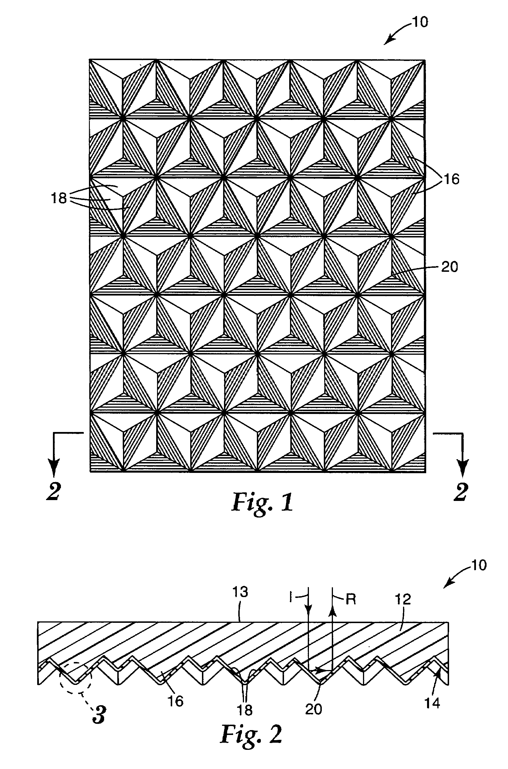 Prismatic retroreflective article and method