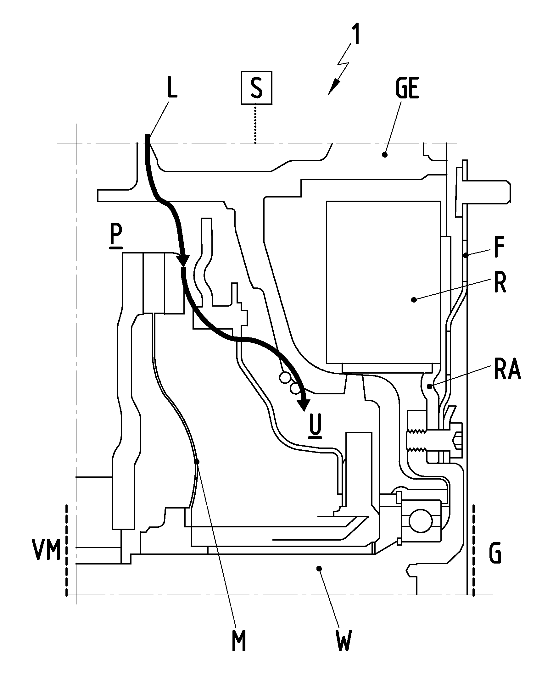 Device for sealing a component housing in a motor-vehicle drive train