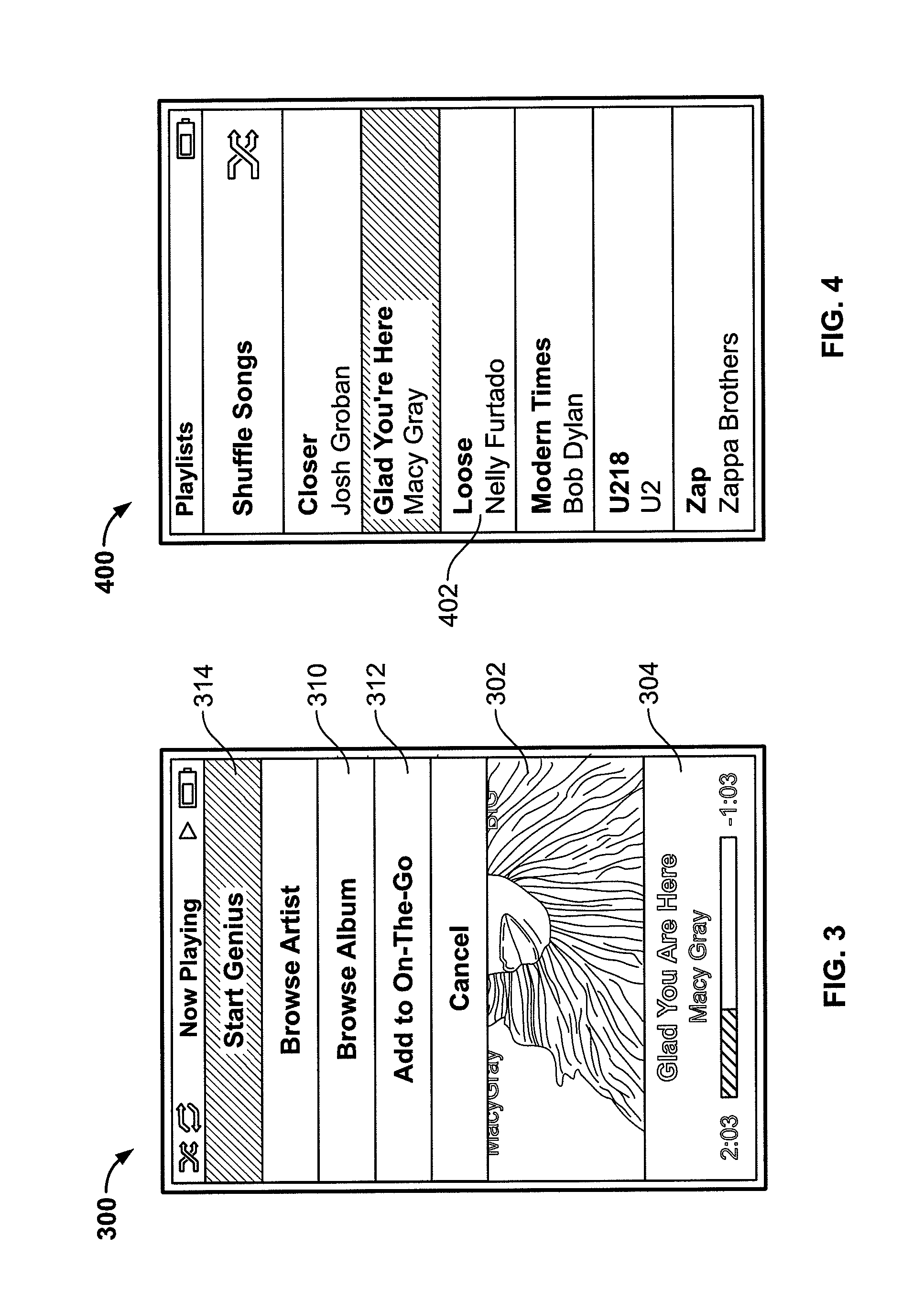 Contextual menus in an electronic device