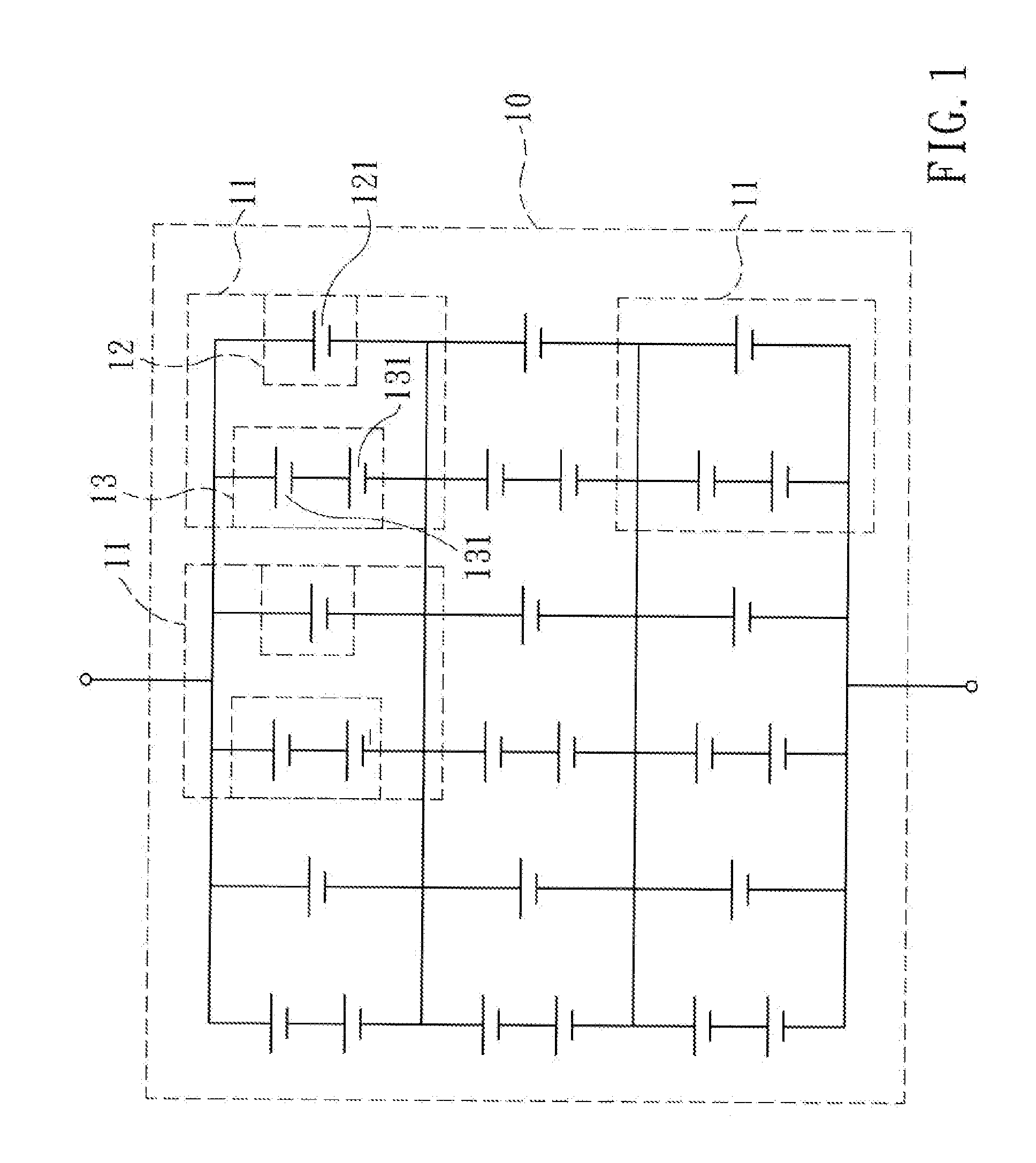 Acid/alkaline hybrid resonance battery device with damping function