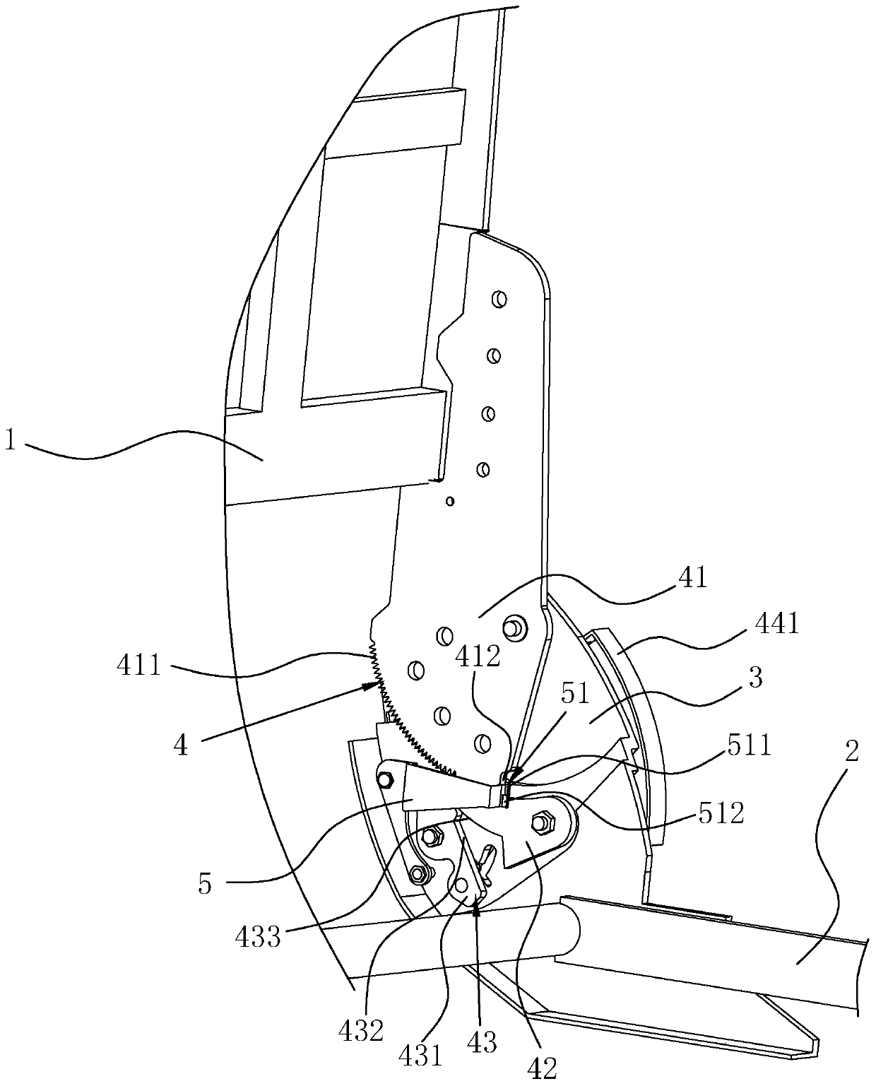 Automobile seat framework with backrest rotation automatically-locking function