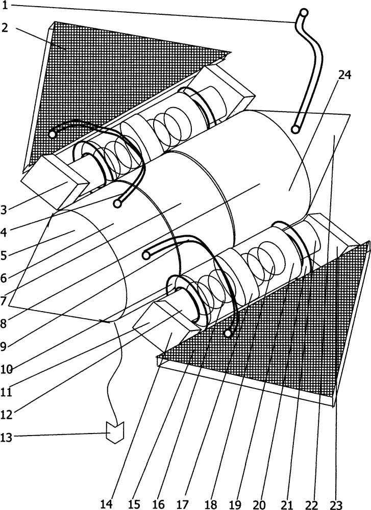 Ray-shape-imitating deep sea small-medium-sized seawater desalination device