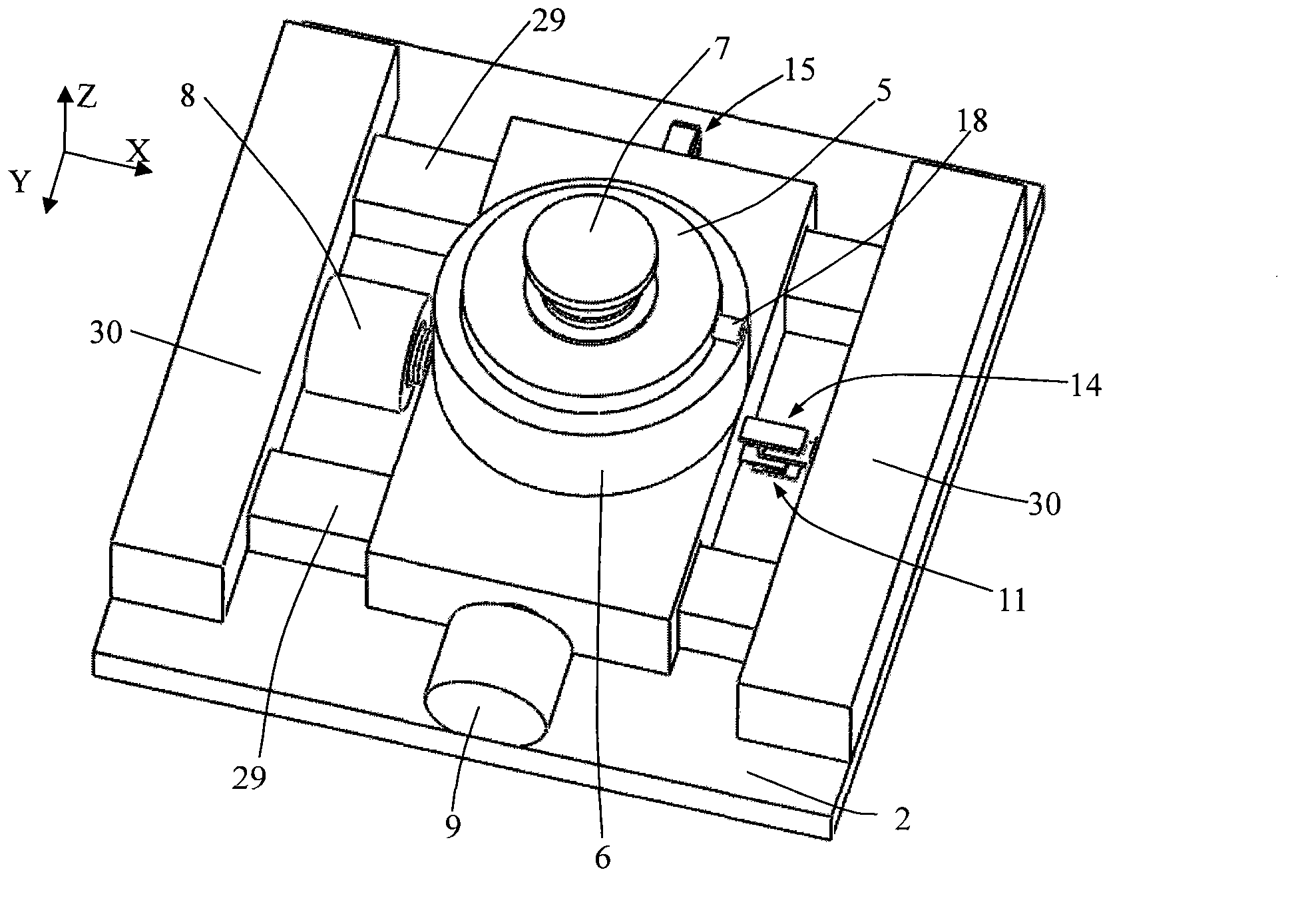 Eddy-current damping vibration isolator with coplace air flotation orthogonal decoupling and two-dimensional flexible hinge angle decoupling