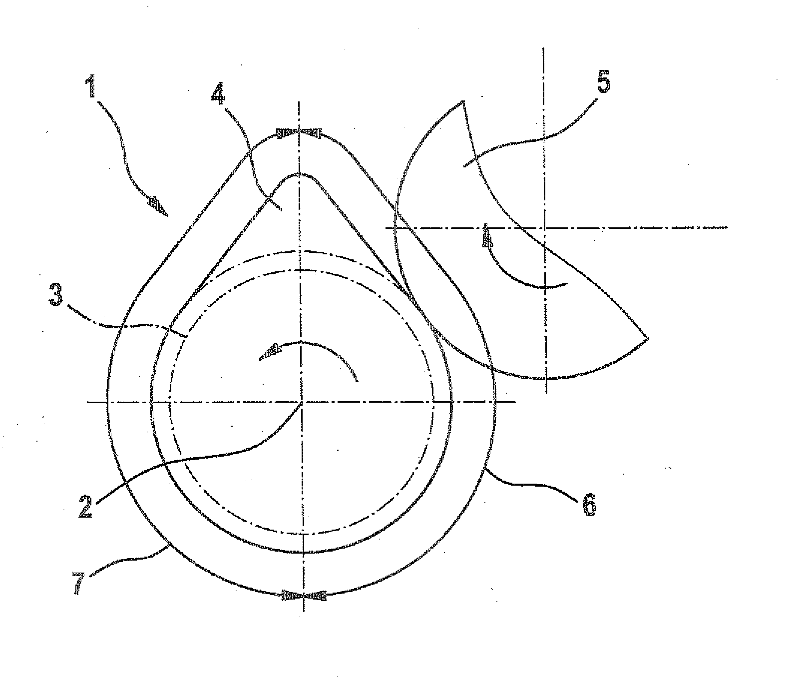 Operation of camshafts, particularly for an injection pump for diesel, having a running pulley driven in a lifting manner