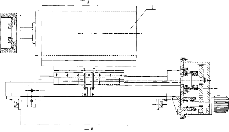 Large-caliber optical primary mirror bore finish machining device