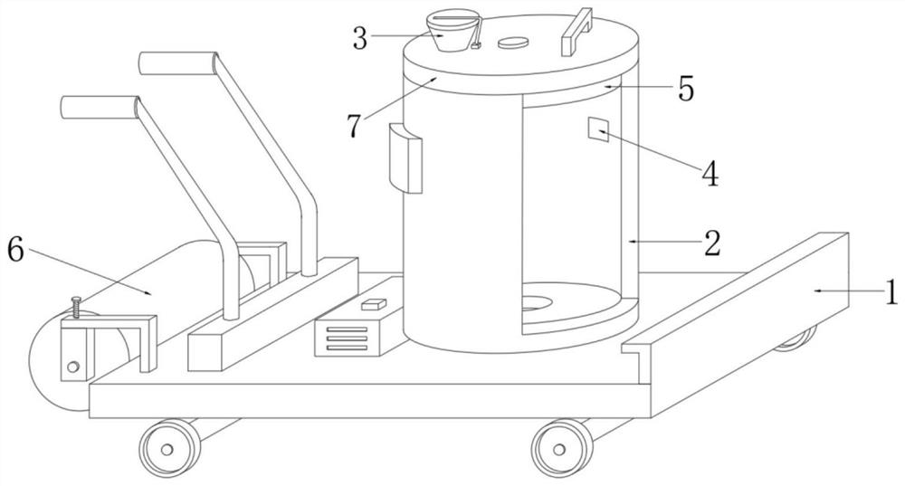 Asphalt paving device with air pressure adjusting mechanism for building construction