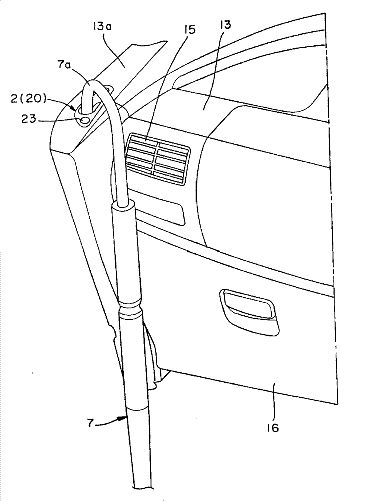 Umbrella frame for cars