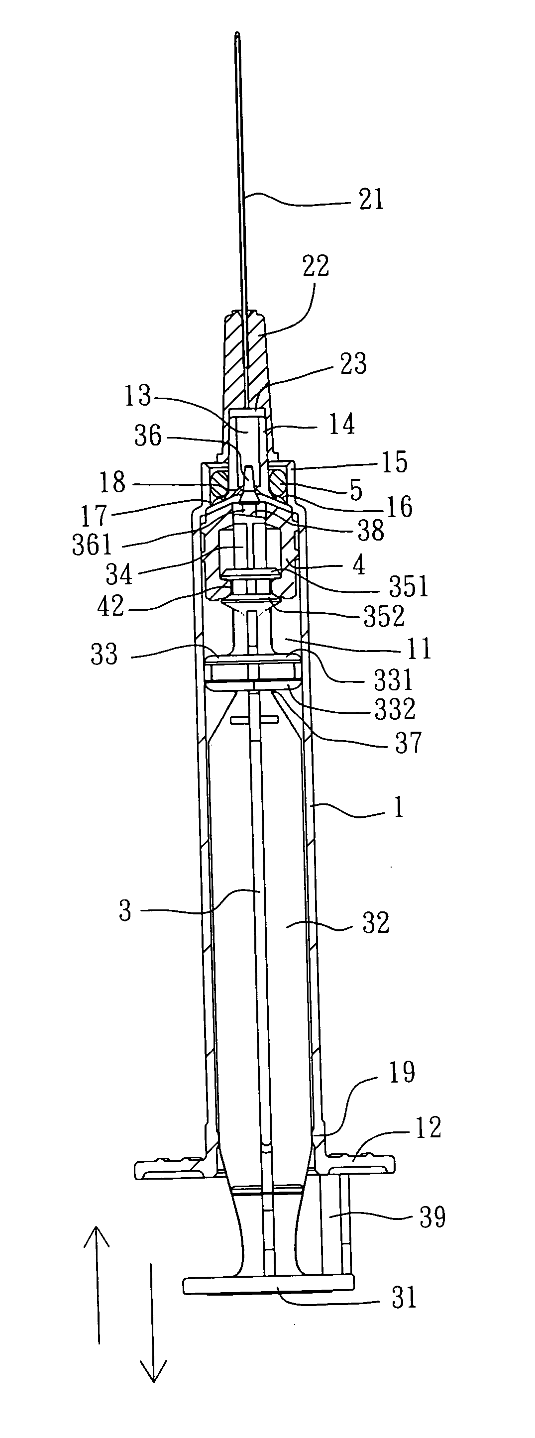 Safety hypodermic syringe