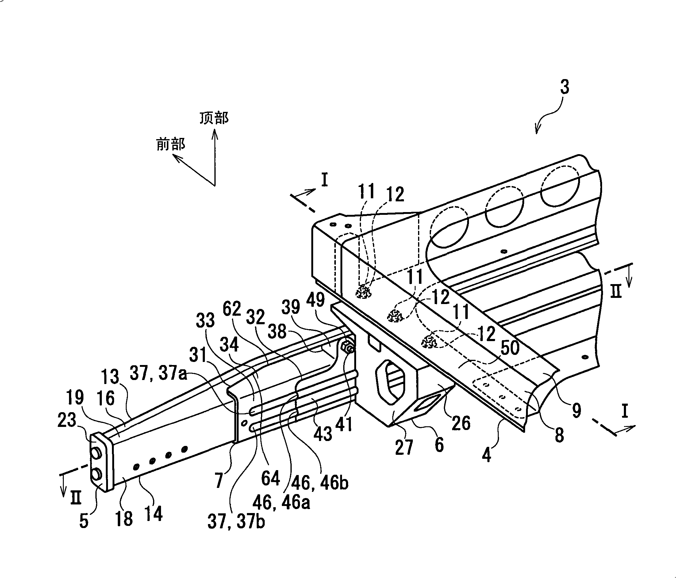 Underrun protector mounting structure of vehicle