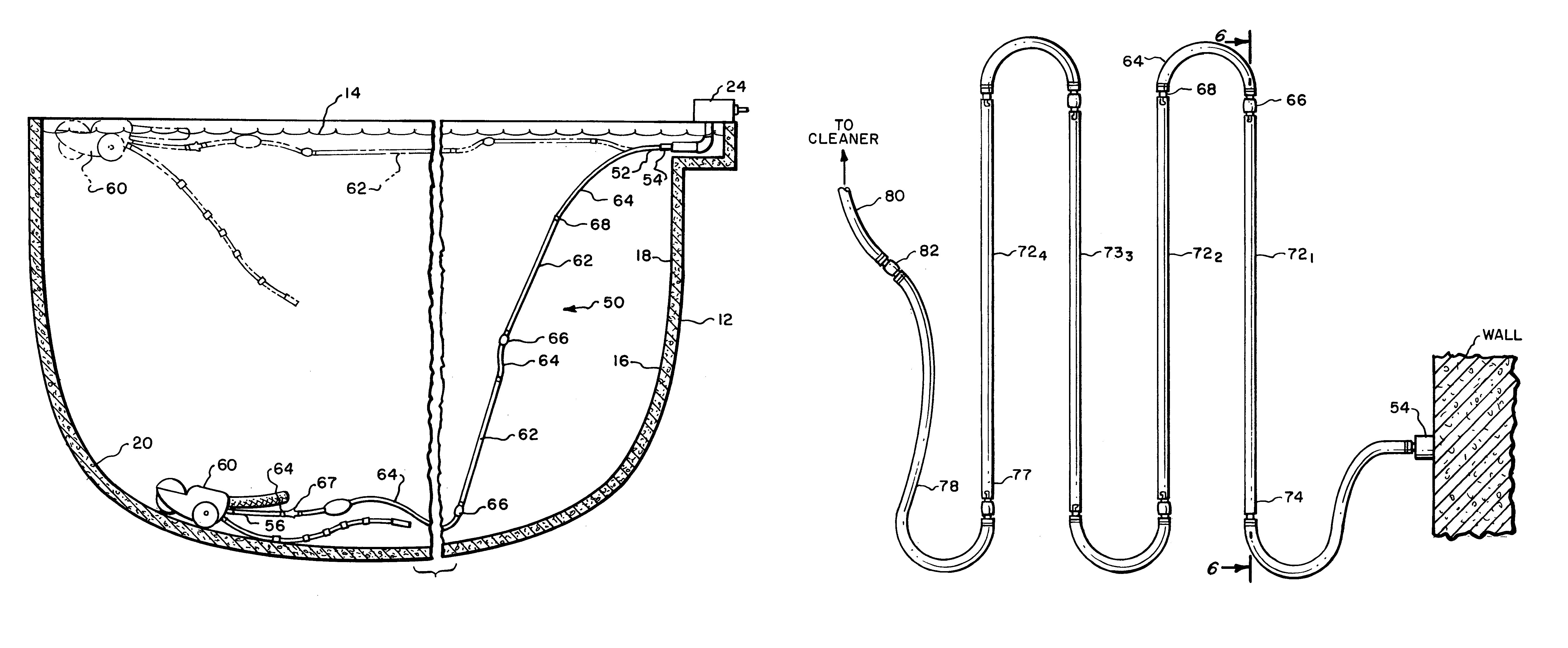 Automatic pool cleaner power conduit including stiff sections