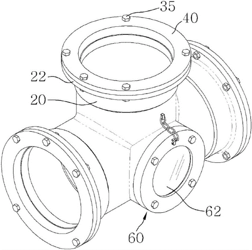 One-step three-stage fastening device for pipe joint and pressure pipe construction method using it