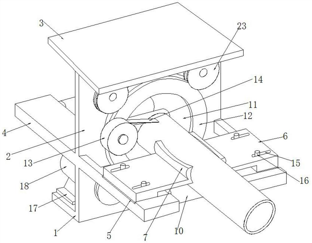 Water conservancy engineering pipeline outer surface rust removal device with positioning performance