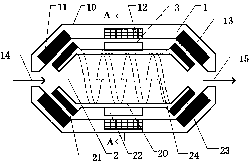 Magnetic suspension axial flow type spiral driving device